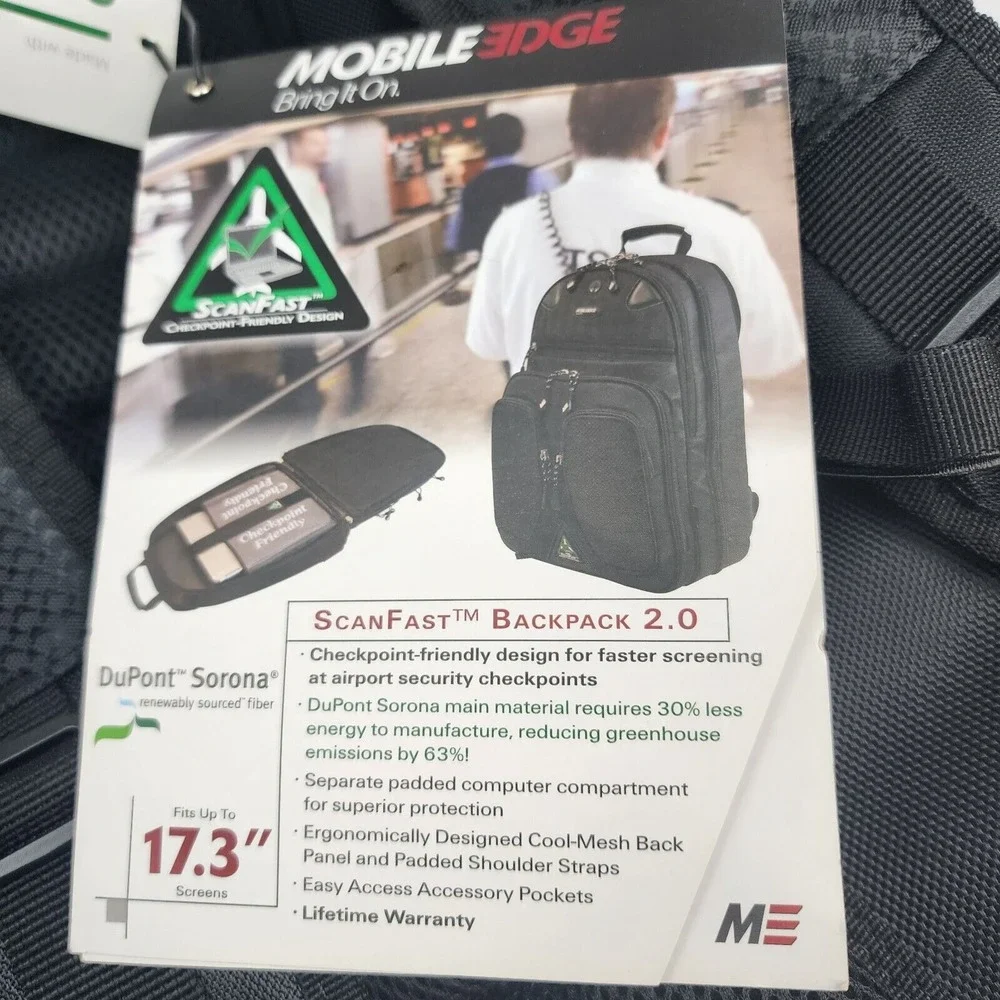 Mobile Edge ScanFast Checkpoint Friendly Backpack 2.0 for 17